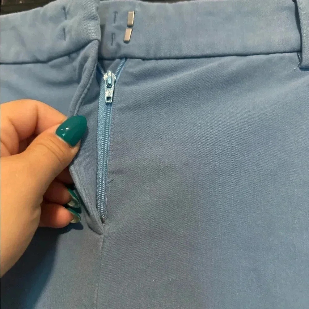 Peserico Womens Chino Crop Blue Pants Pull On Waist-28'' - Picture 2 of 4
